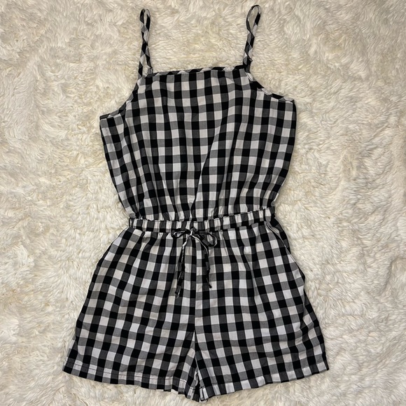 Cisono Pants - Cisono Black & White Gingham Romper